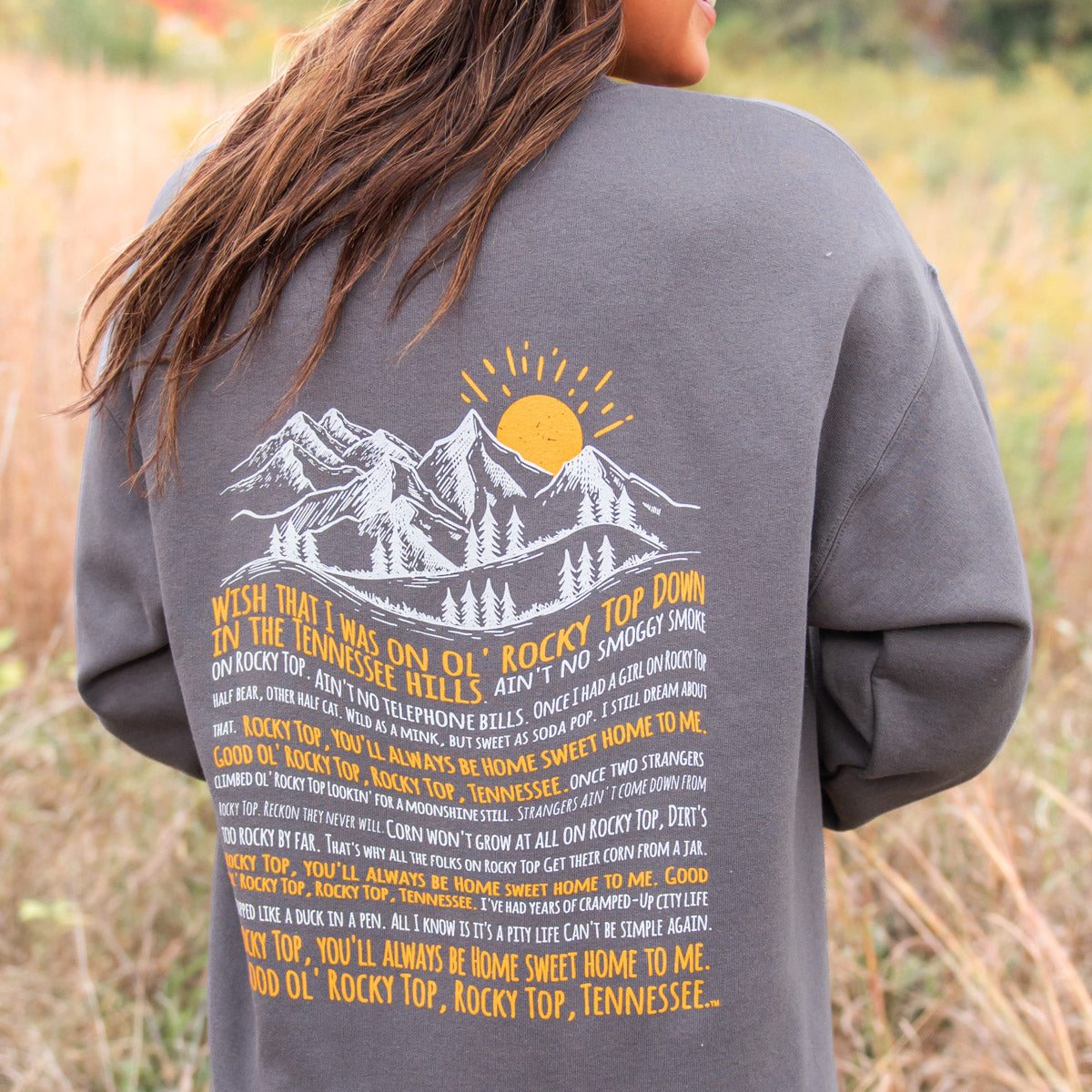 Rocky Top Lyrics Sweatshirt|Grey Rocky Top Sweatshirt