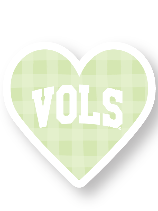 Pastel "VOLS" Heart Sticker (4 Colors)