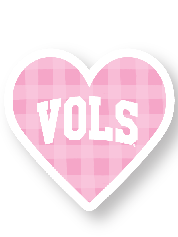 Pastel "VOLS" Heart Sticker (4 Colors)
