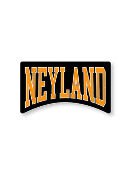 NEYLAND Arched Orange Letters Sticker