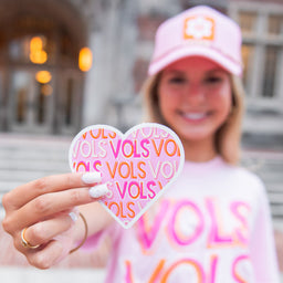 Stacked "VOLS" Heart Decal