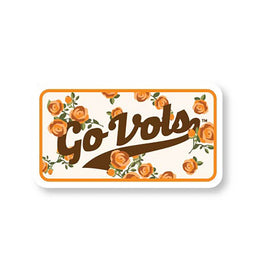 "Go Vols" Orange Floral Sticker