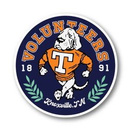 Smokey Volunteers Mascot Decal|Tennessee Checkerboard Smiley Decal|University of Tennessee Rock Decal