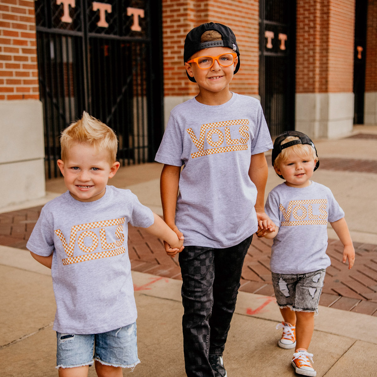 Kids Vols Checkerboard T-shirt|Kids VOLS Checkerboard T-Shirt