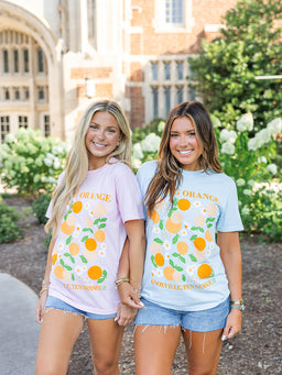 "Go Big Orange" Floral Short-Sleeve T-Shirt (2 Colors)