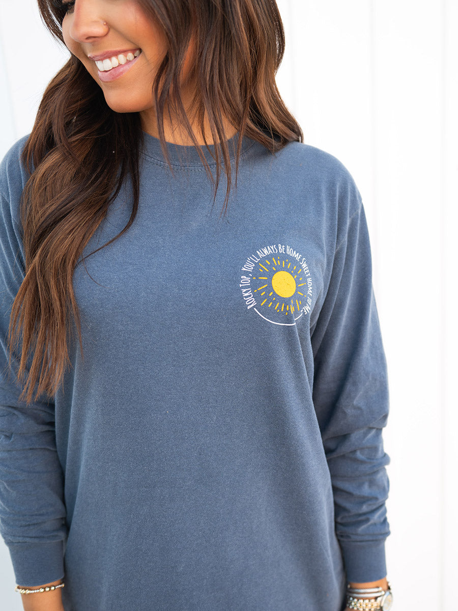 Rocky Top Lyrics Long-Sleeve T-Shirt, Denim Blue