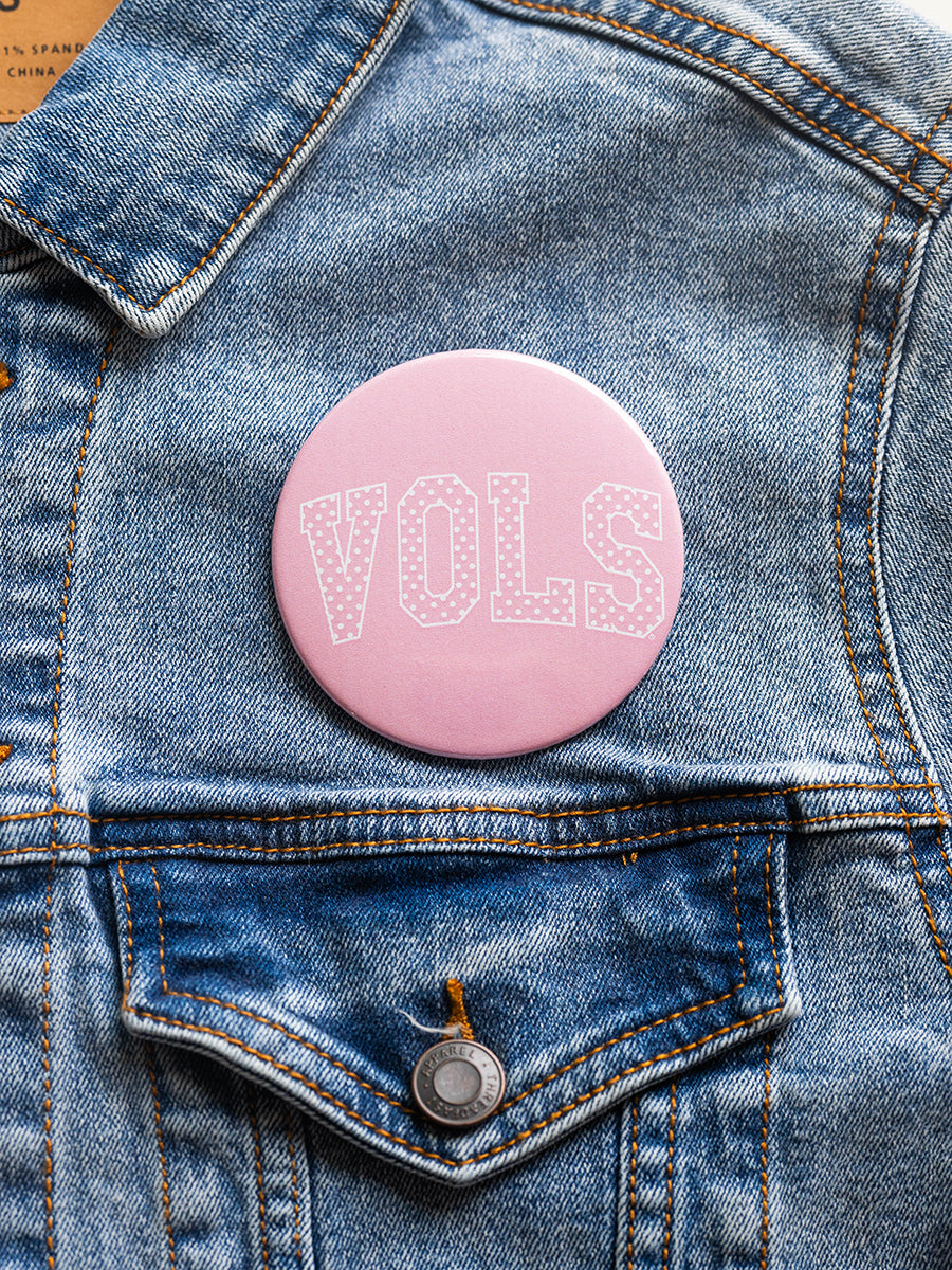 3" Polka-Dot Vols Button (2 Colors)