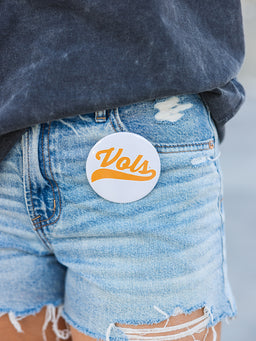 3" Vols Swoosh Button