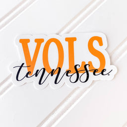Vols Tennessee Decal in White