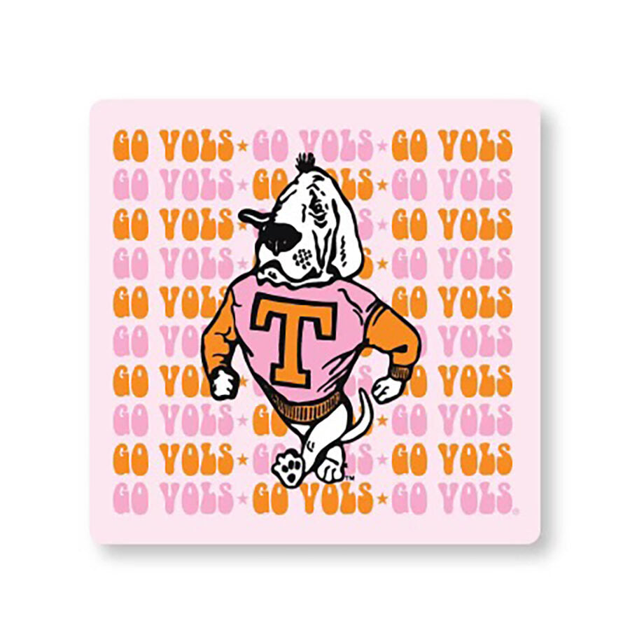 Pink "Go Vols" Smokey Struts Sticker