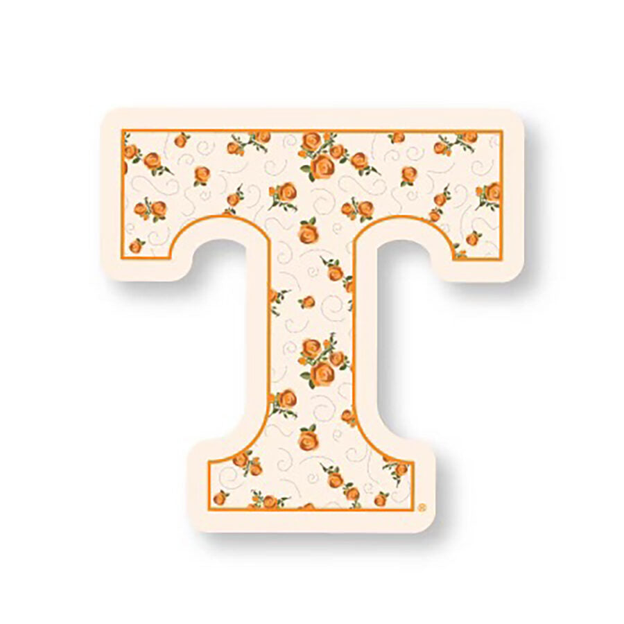 Orange Floral Power T Sticker