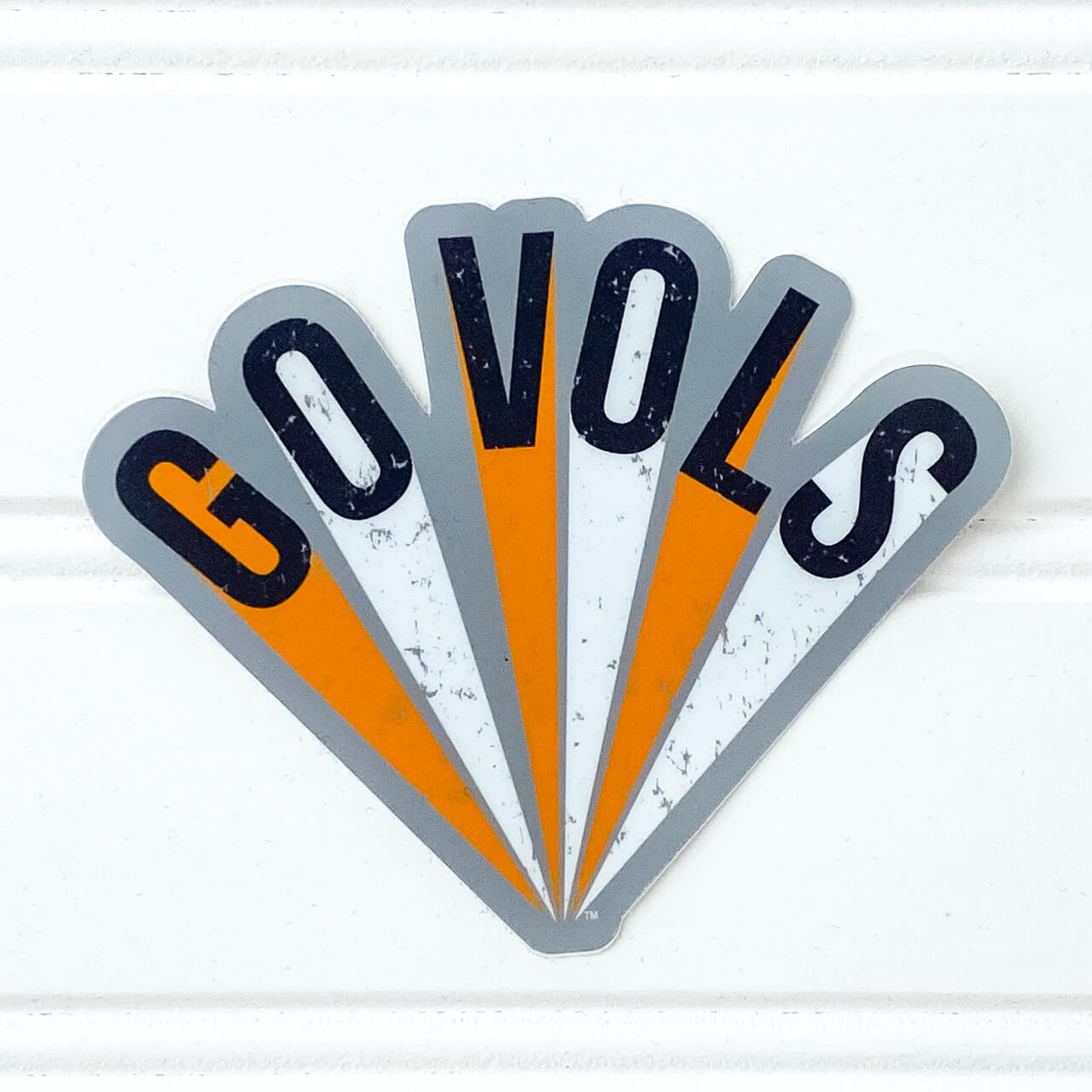 Orange and White Groovy Go Vols Decal|Autumn Floral Tennessee Tristar Decal|Go Vols Spotlight Decal in Orange White and Grey|Tennessee Football Helmet Decal|Rock N Roll Lightning Strike Vols Decal