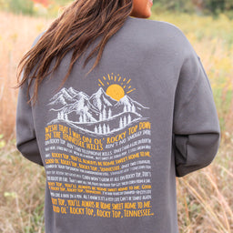 Rocky Top Lyrics Sweatshirt|Grey Rocky Top Sweatshirt