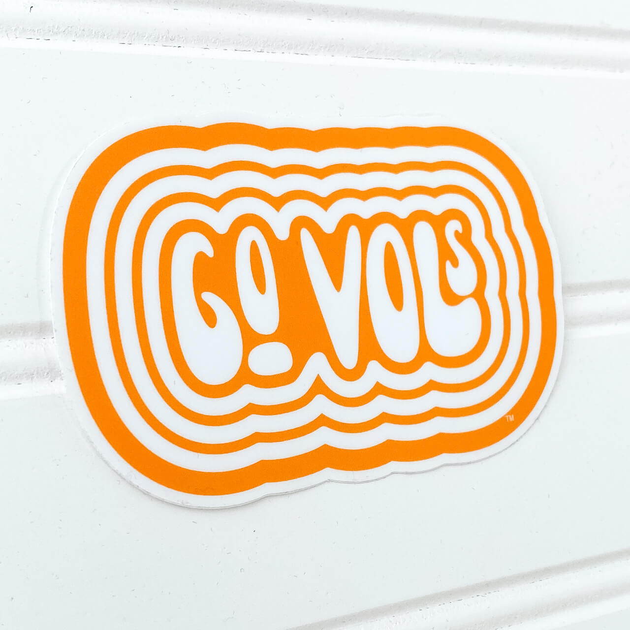 Orange and White Groovy Go Vols Decal|Autumn Floral Tennessee Tristar Decal|Go Vols Spotlight Decal in Orange White and Grey|Tennessee Football Helmet Decal|Rock N Roll Lightning Strike Vols Decal
