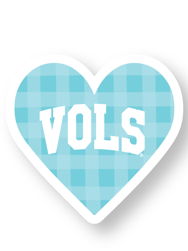 Pastel "VOLS" Heart Sticker (4 Colors)