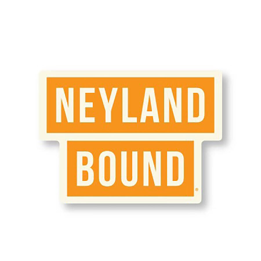 Orange & White Neyland Bound Sticker