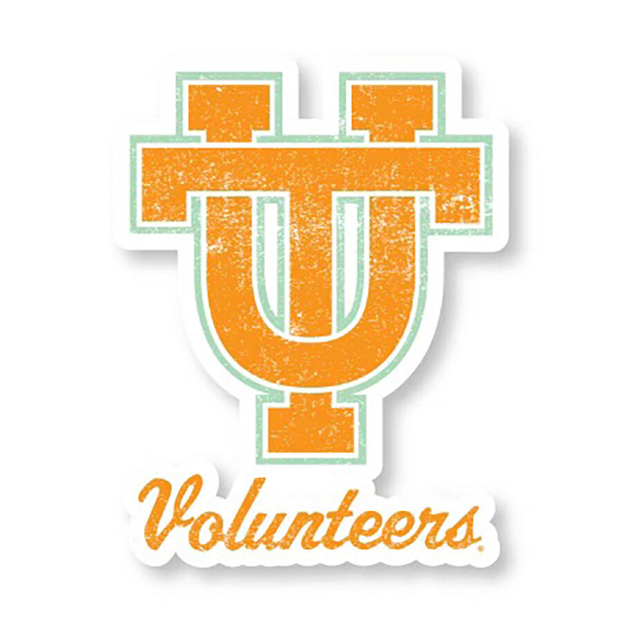 Orange Interlocking "UT" Volunteers Sticker