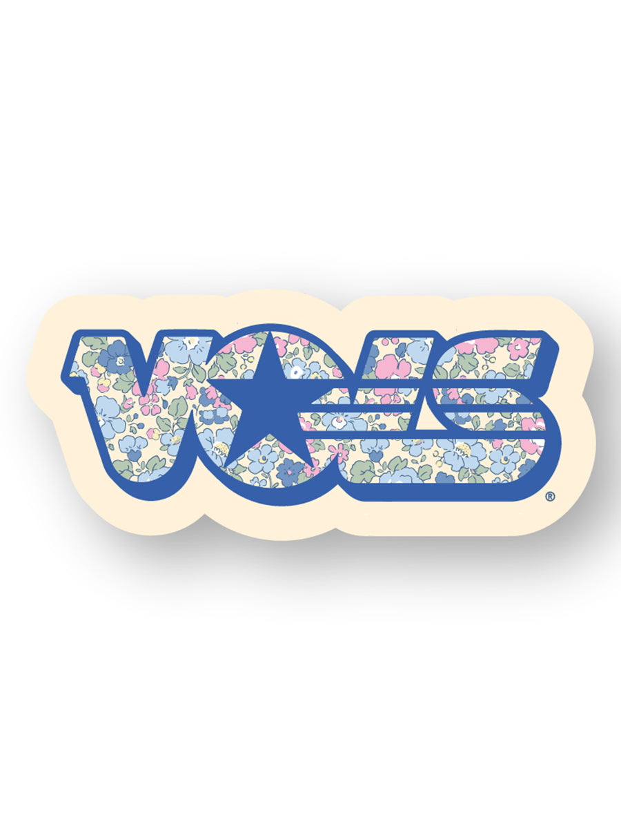 Floral Vols Star Sticker