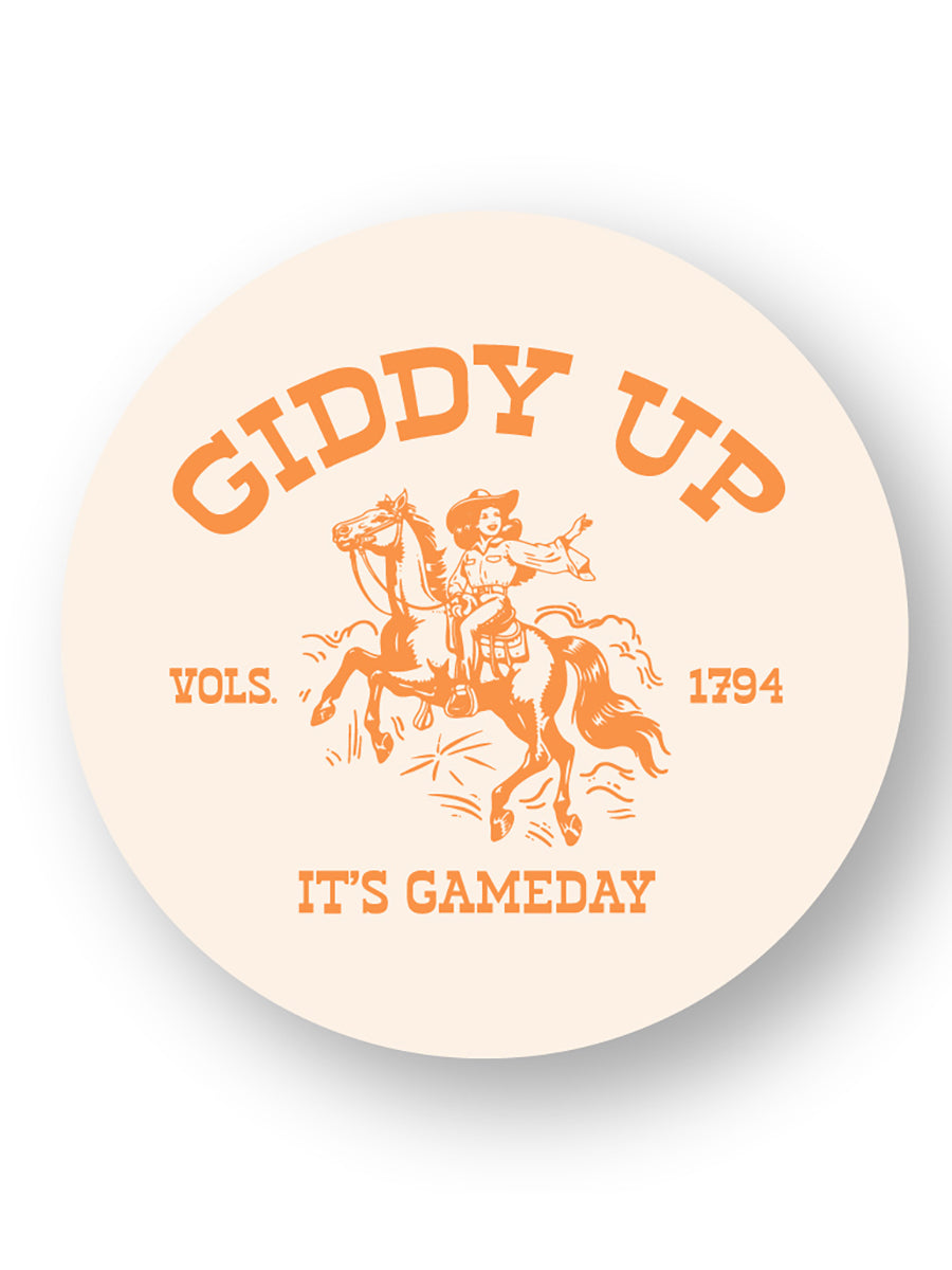 "Giddy Up It's Gameday" Horse Sticker