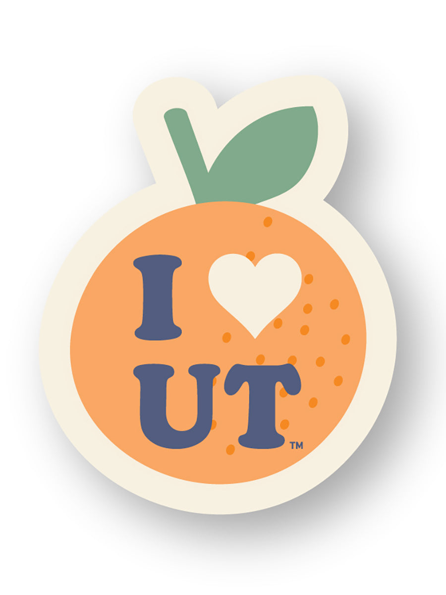 I Love UT Orange Sticker