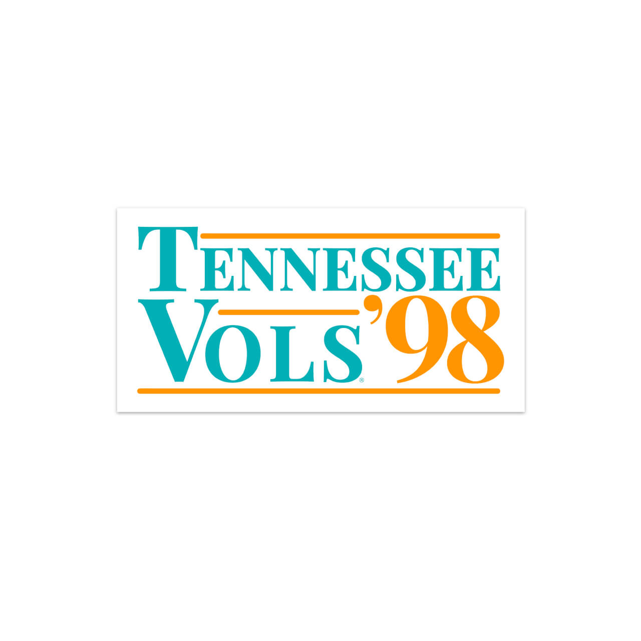 Tennessee Vols 1998 Throwback Decal|Throwback Tennessee Vols 1998 Vinyl Sticker Decal