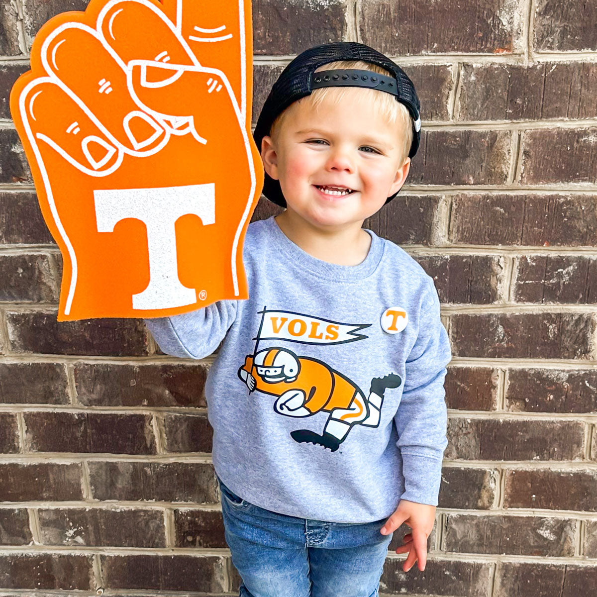 Vols Football Player Kids Sweatshirt