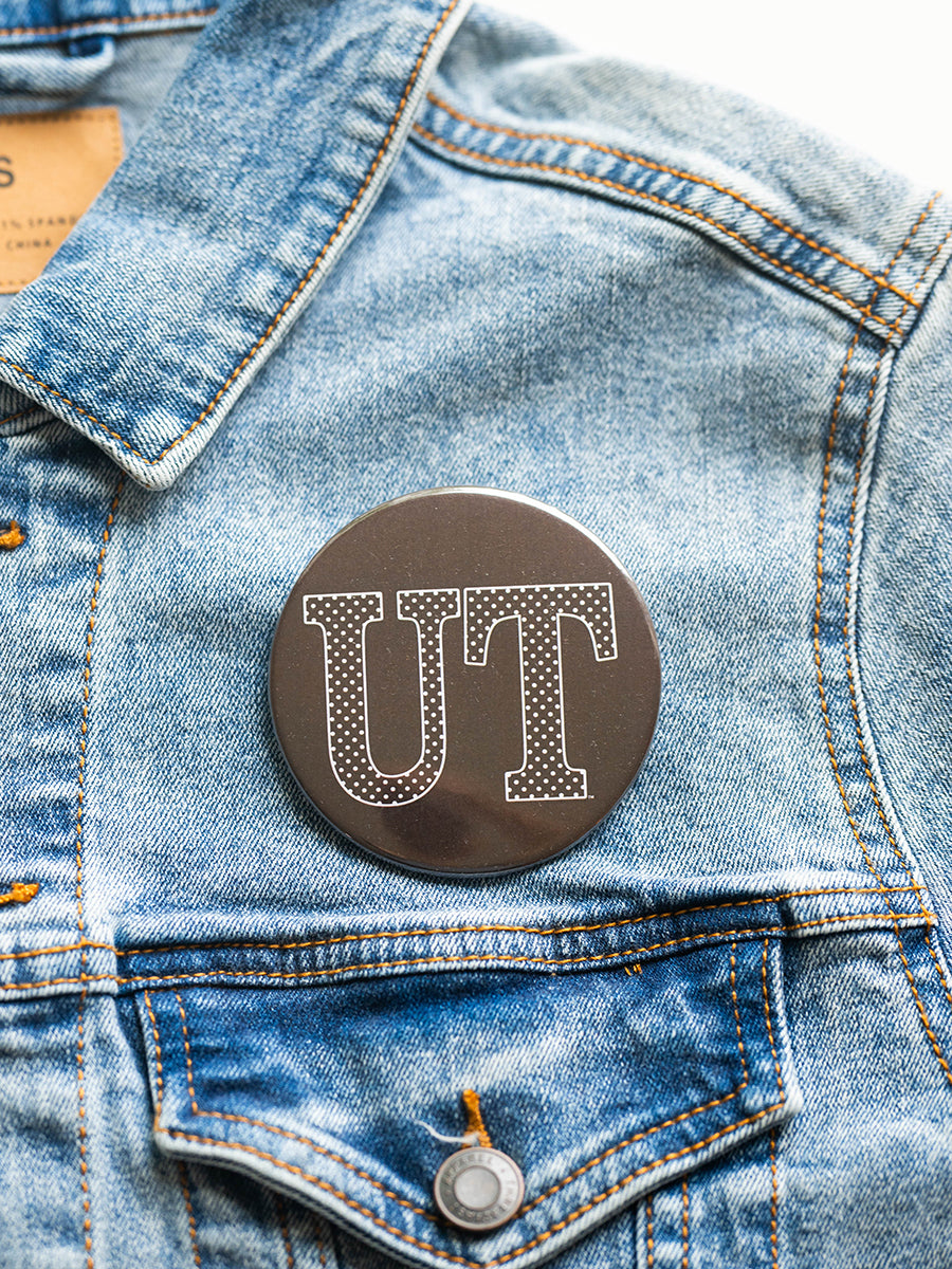 3" Polka Dot "UT" Button (2 Colors)