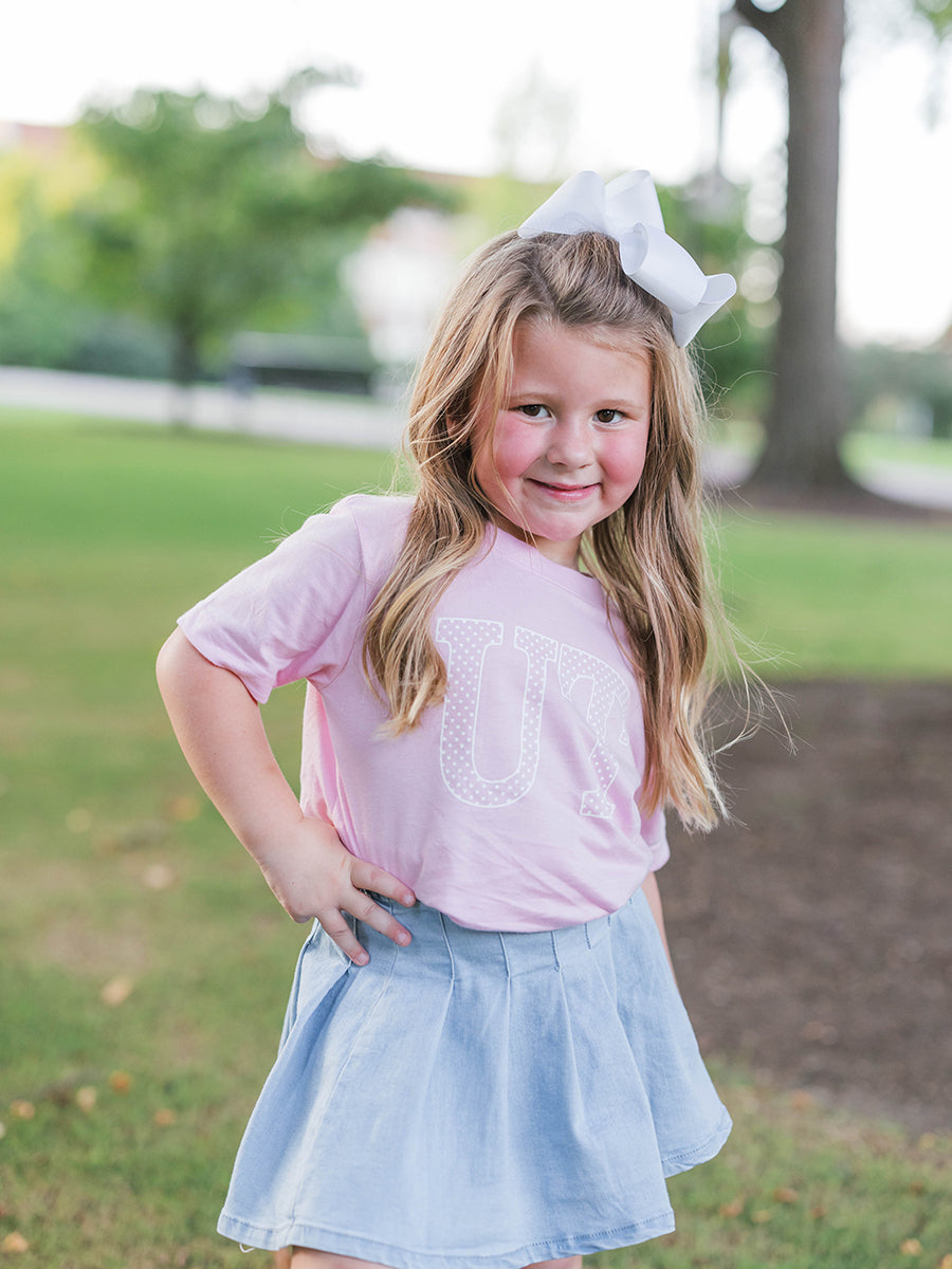 Pink Polka Dot "UT" Short-Sleeve T-Shirt, Toddler & Youth