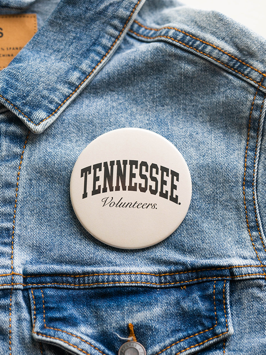 3" Cream and Black "Tennessee Volunteers" Button (2 Colors)