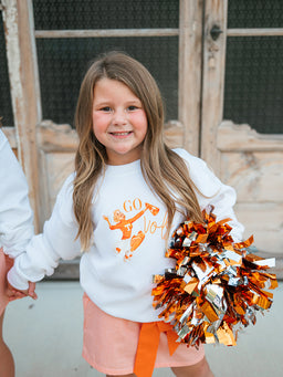 Go Vols Retro Cheerleader Crew Sweatshirt, Toddler & Youth