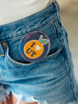 3" I Love UT Orange Button