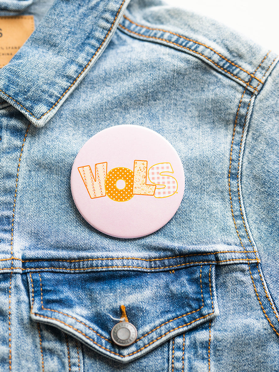 3" Patchwork "Vols" Button