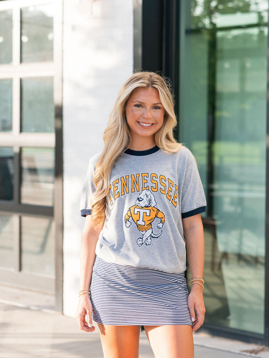 Tennessee Smokey Strut Ringer Tee, Grey