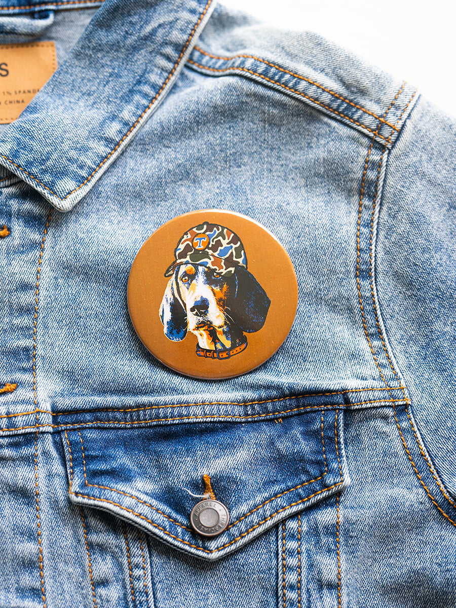 3" Camo Hat Smokey Button