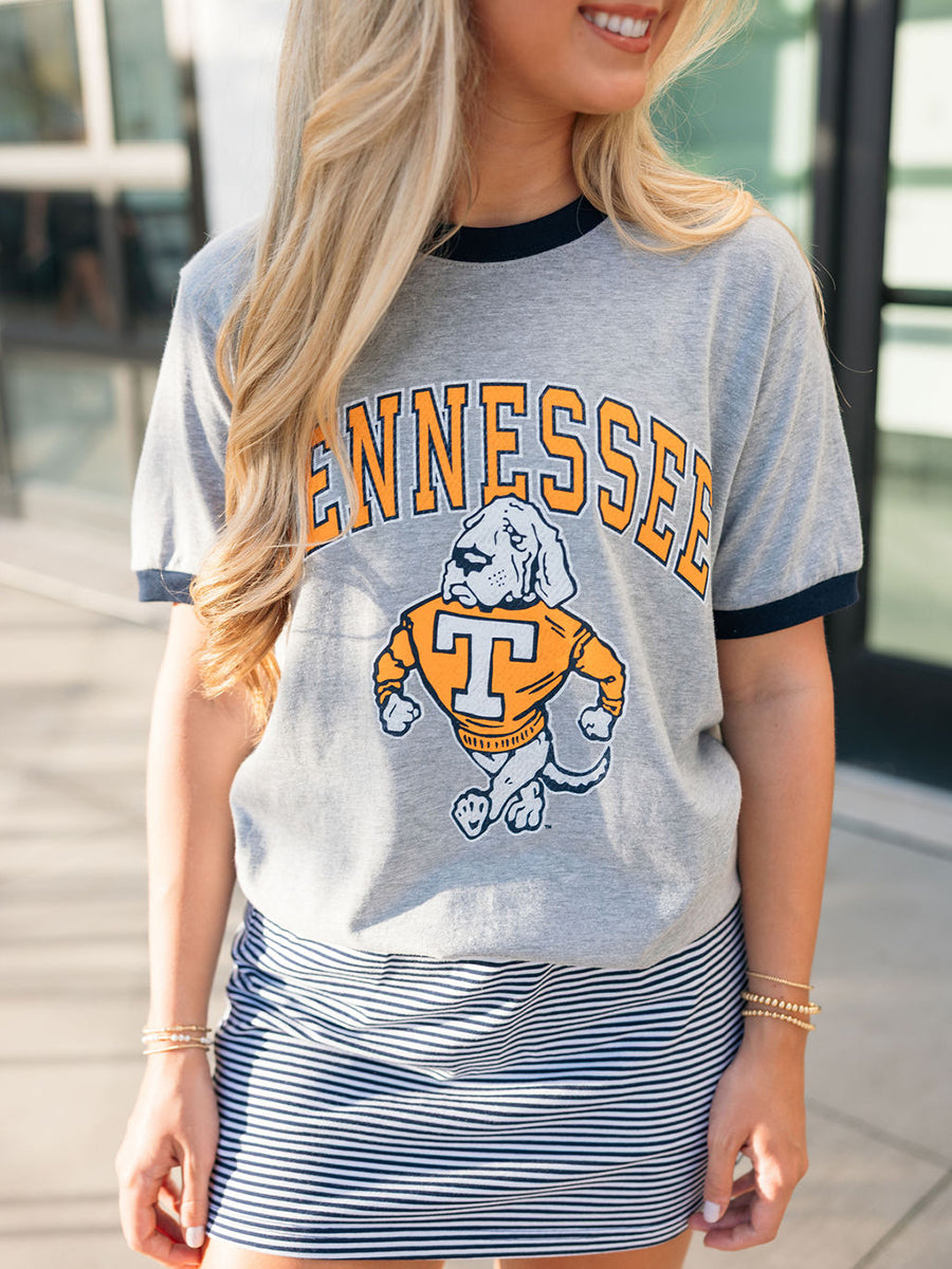 Tennessee Smokey Strut Ringer Tee, Grey