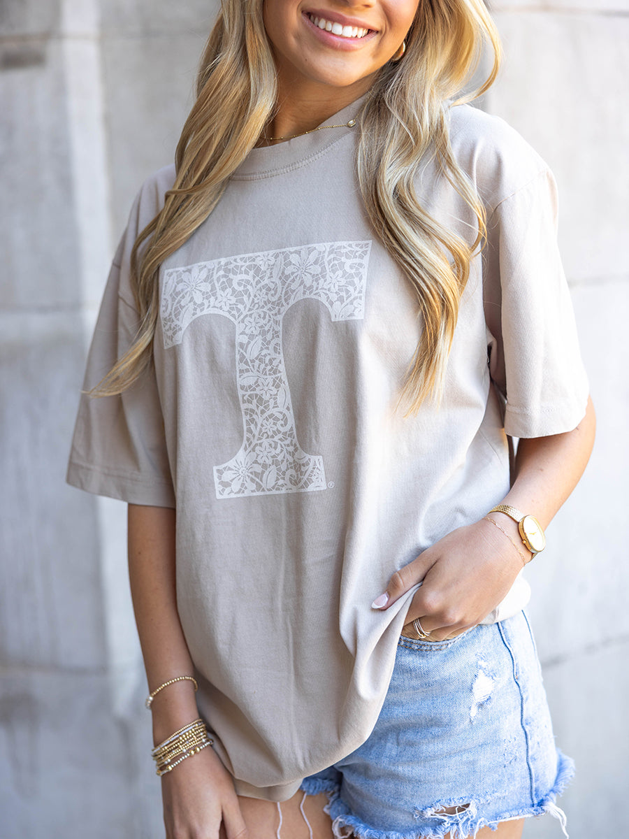 Lace "Power T" Short-Sleeve T-Shirt