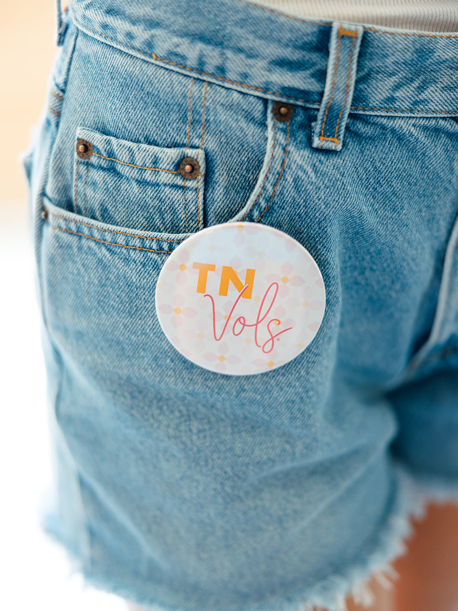 3" TN Vols Floral Button