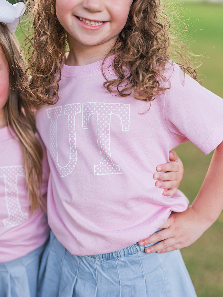 Pink Polka Dot "UT" Short-Sleeve T-Shirt, Toddler & Youth