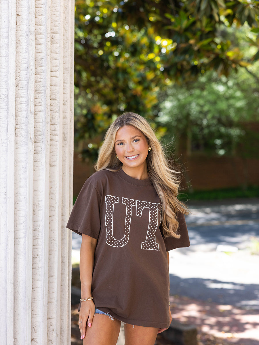 Polka-Dot "UT" Short-Sleeve T-Shirt