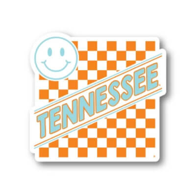 Tennessee Checkerboard Smiley Decal