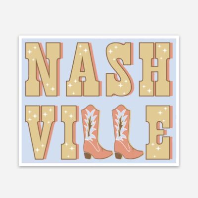 Nashville Cowgirl Boots Decal