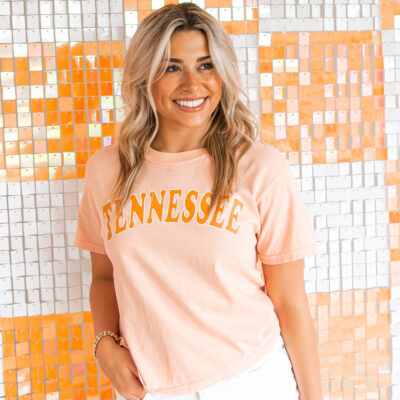 Peach Tennessee Cropped T-Shirt