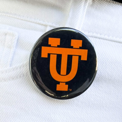 UT Orange on Black Buttons