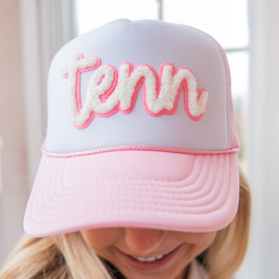 Pink and White TENN Trucker Hat