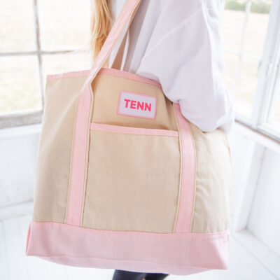 Pink Tennessee Patch Tote Bag