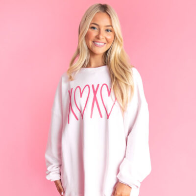 XOXO Pink Hearts Sweatshirt