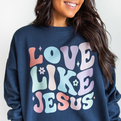 Love Like Jesus Navy Sweatshirt